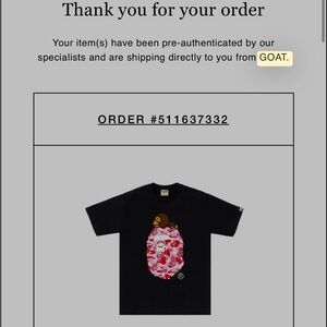 Bape Black Shirt with Red Camo Ape Head